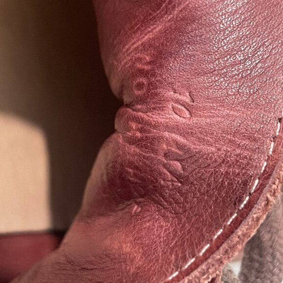 Bed Stu Azeli Sneakers Womens 10 Rust Red Contrast Color Leather Lace Up Shoes - Picture 11 of 11